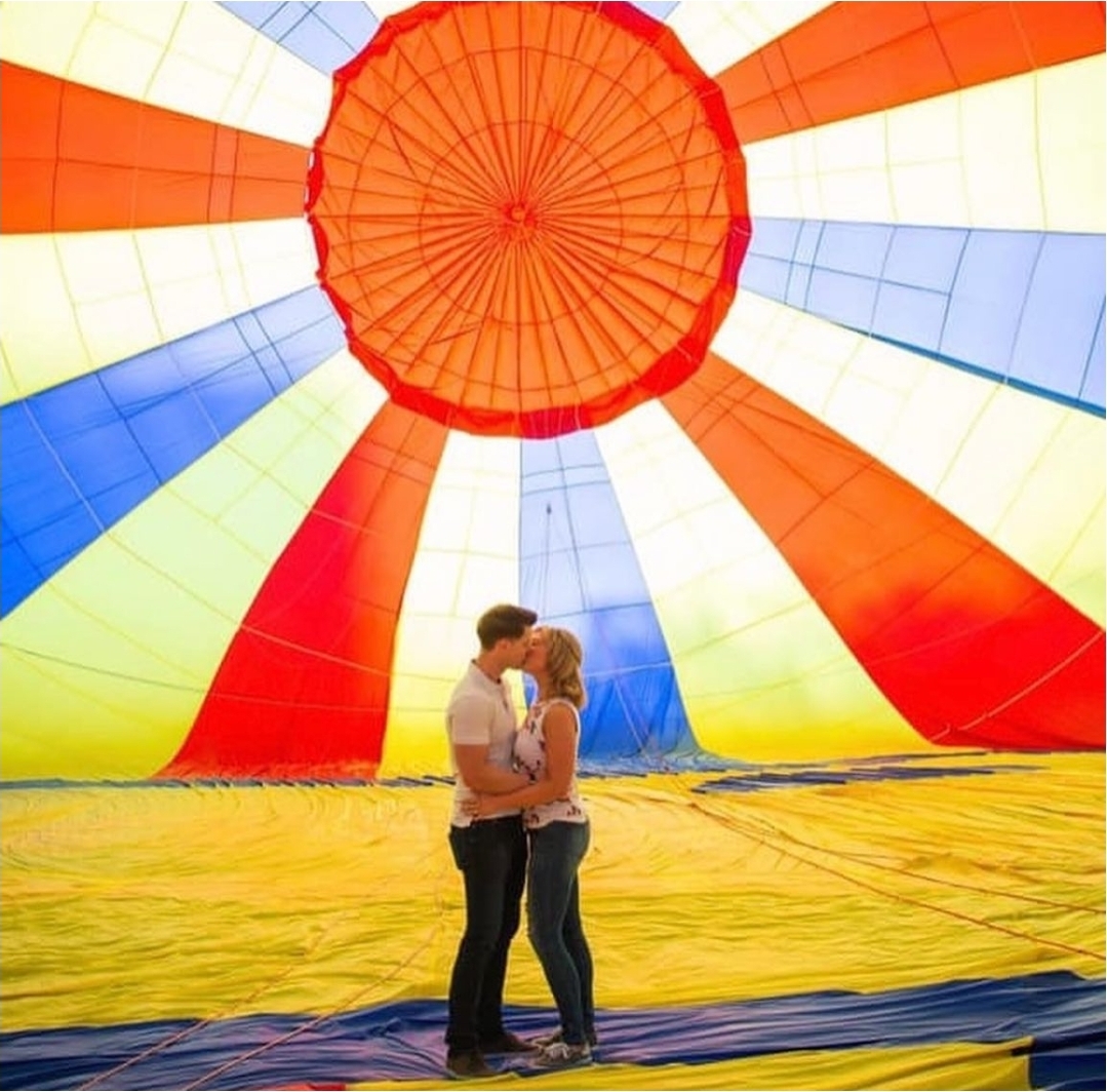 Balloon preparing for launch near St. Jacobs